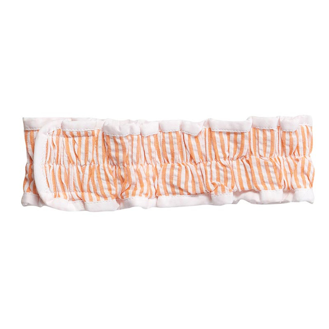 Orange Seersucker Spa Headband | Hair Band for Skincare Facial After Shower