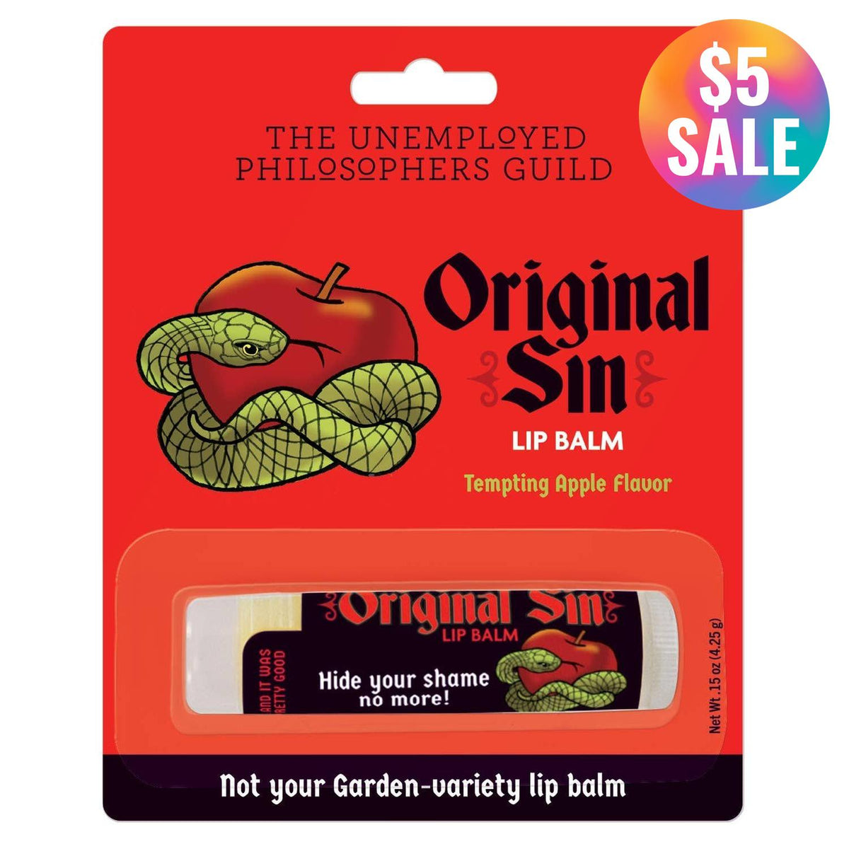 Original Sin Lip Balm in Apple Flavor | Lip Gloss Moisturizer | 15oz