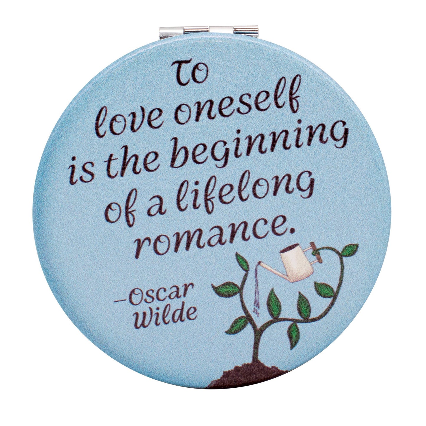 Oscar Wilde To Love Oneself Compact Mirror | Pocket Face Mirror