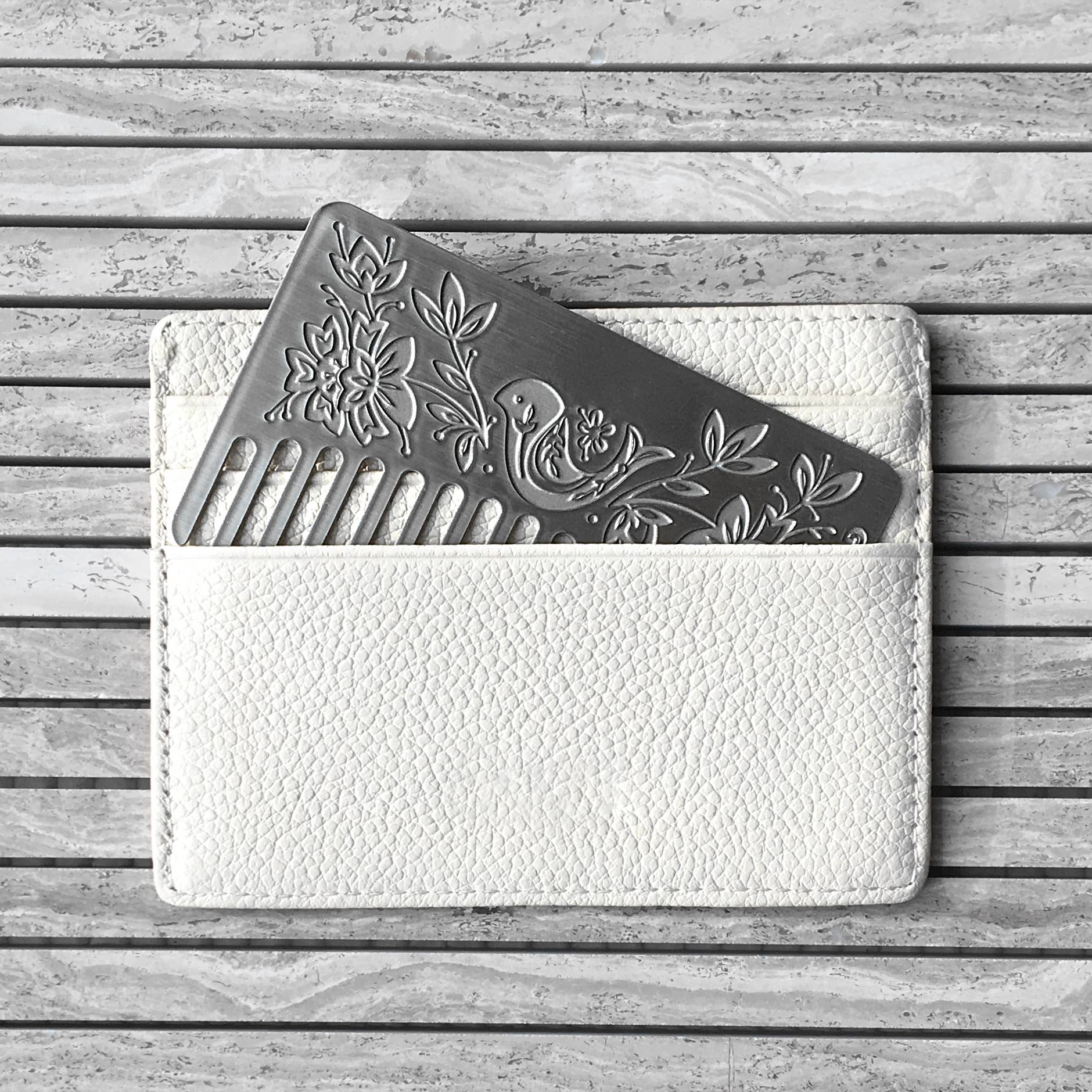 Otomi Mirror Silver Go-Comb | Metal Wallet-Sized Comb