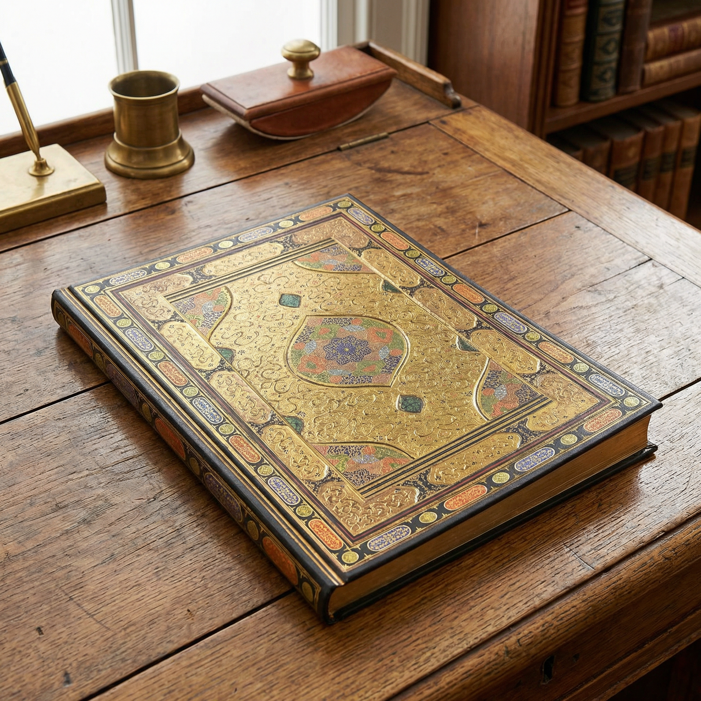 Ottoman Splendor Journal | Turkish Arabesque Gold Embossed Hardcover Notebook