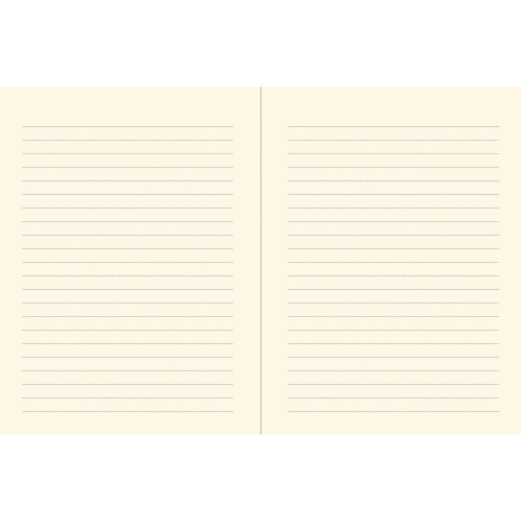 Notebook with subtle horizontal lines