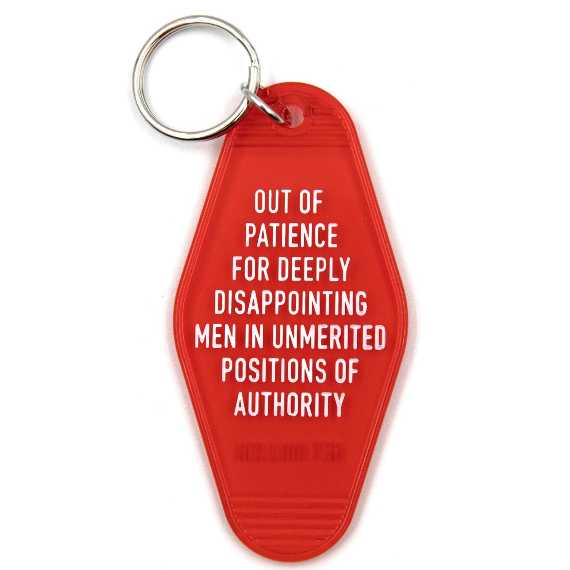 Out of Patience for Deeply Disappointing Men Motel Style Keychain