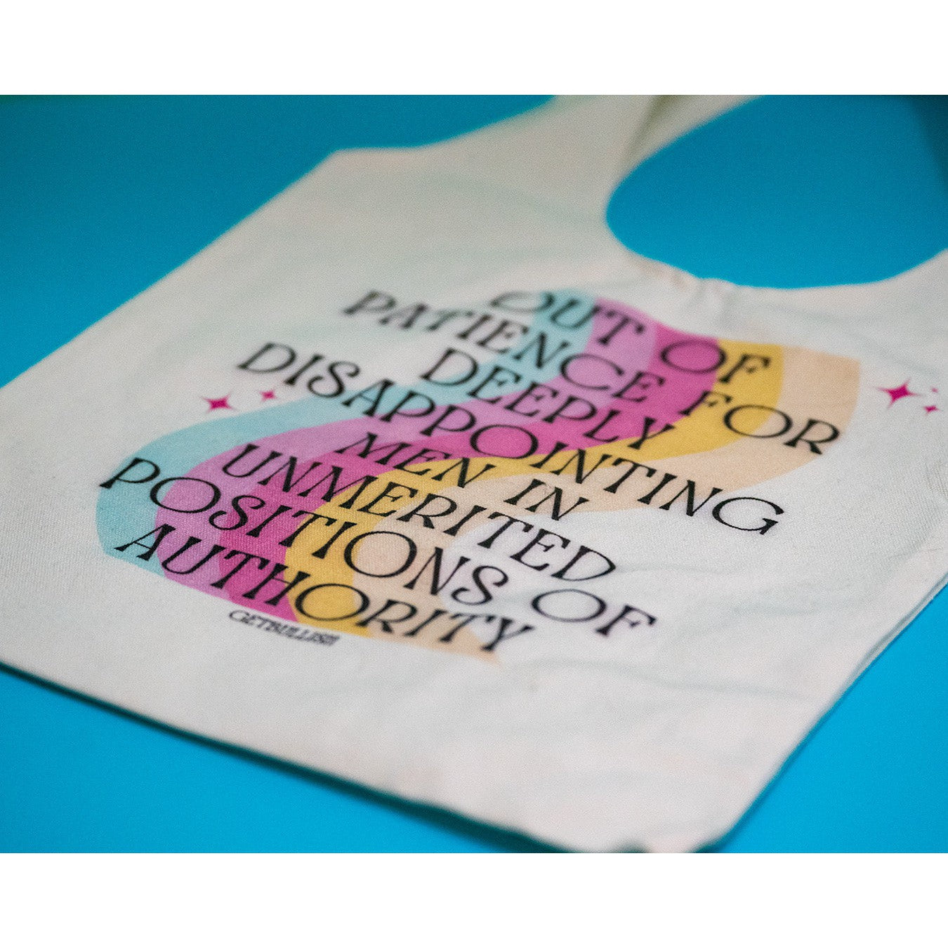 Out of Patience for Deeply Disappointing Men Slouchy Canvas Tote in Natural