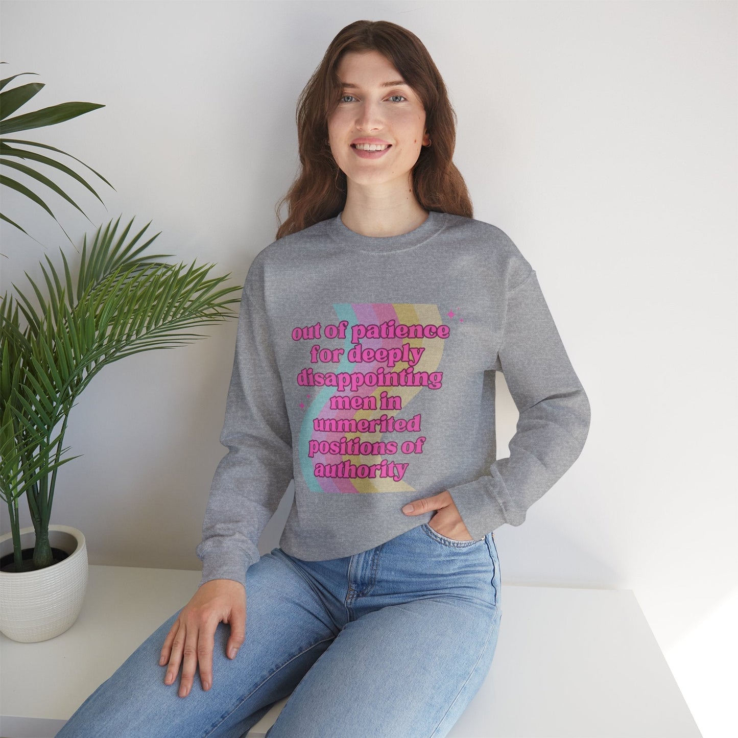 Out of Patience for Deeply Disappointing Men Unisex Heavy Blend™ Crewneck Sweatshirt Sizes SM-5XL | Plus Size Available