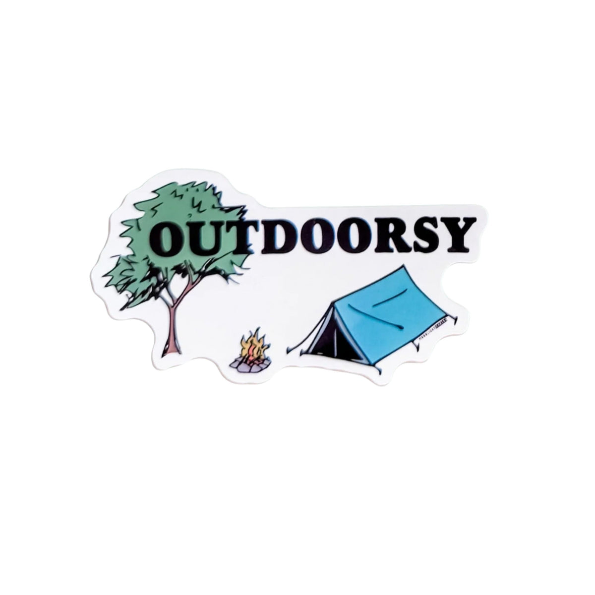 Outdoorsy Camping Tent Vinyl Sticker