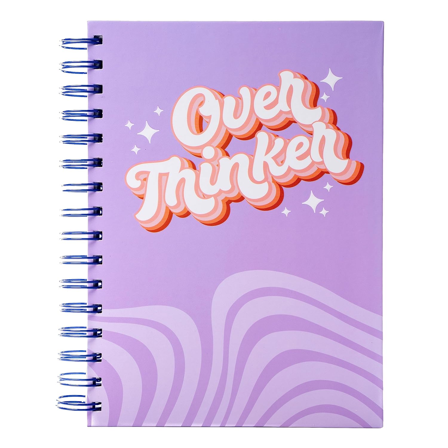 Overthinker Spiral Bound Notebook | Reflective Cover Journal | Retro V ...