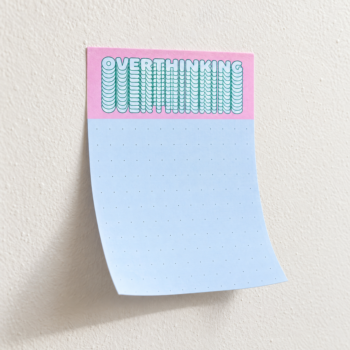 Overthinking Sticky Notepad with Gold Pen Gift Set | 4 x 6-Fun Club-The Bullish Store