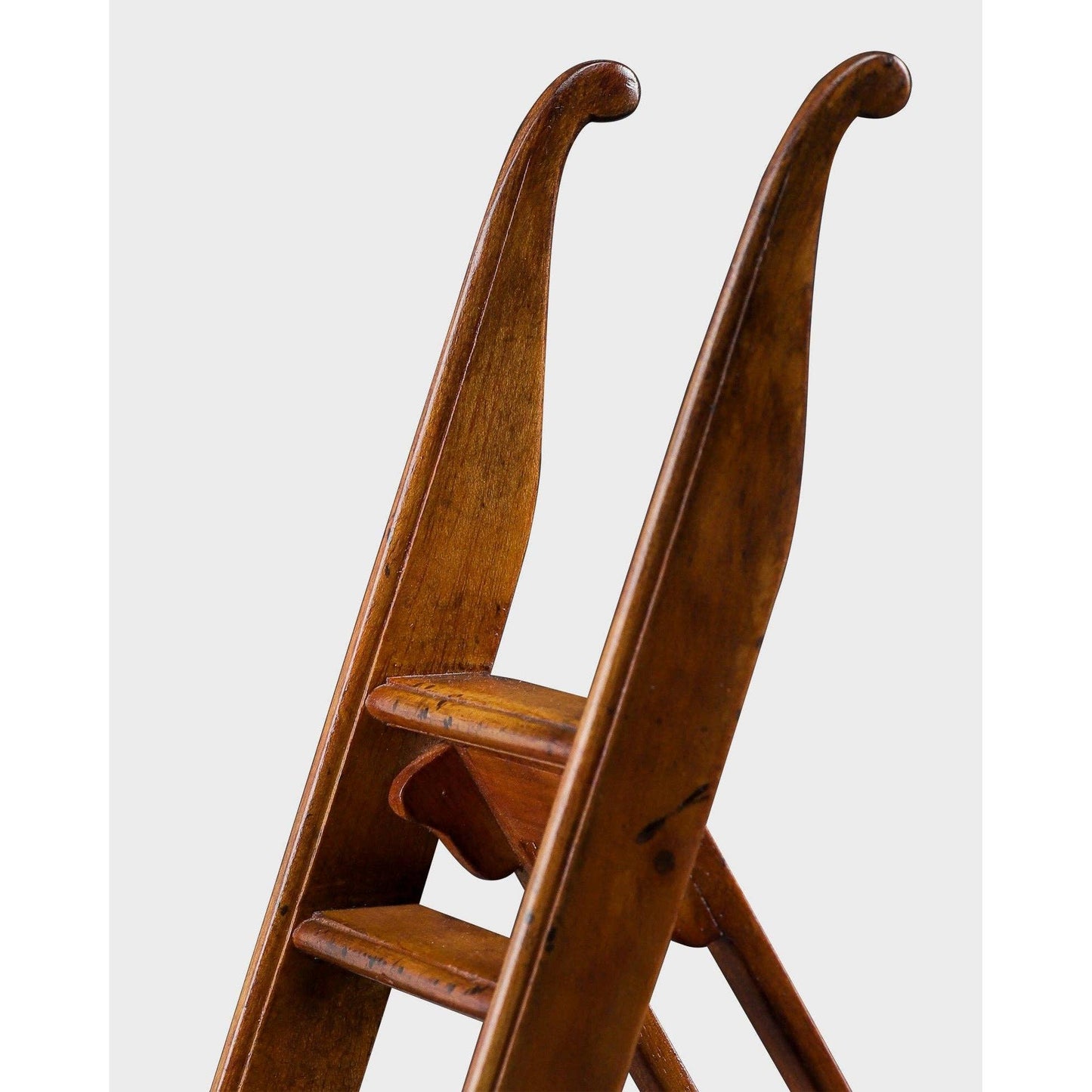 Oxford Library Steps Bookshelf Decor | Miniature Reproduction Wooden Folding Book Ladder Collectible