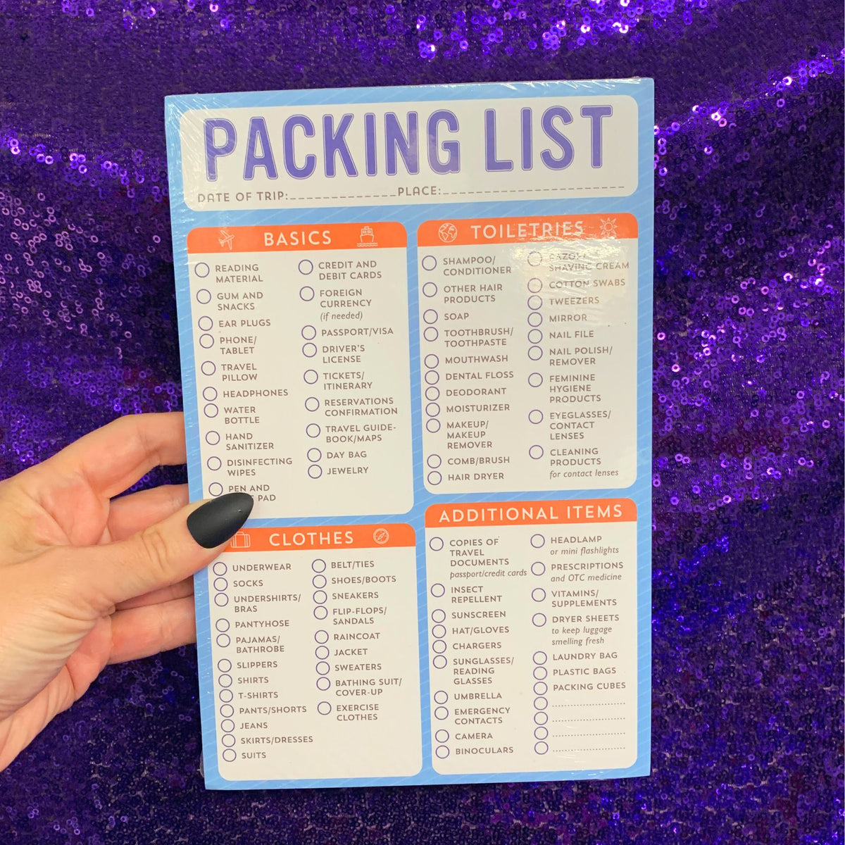 Paching Sheet Packing List Note Pad | 60 Tearable Sheets 6