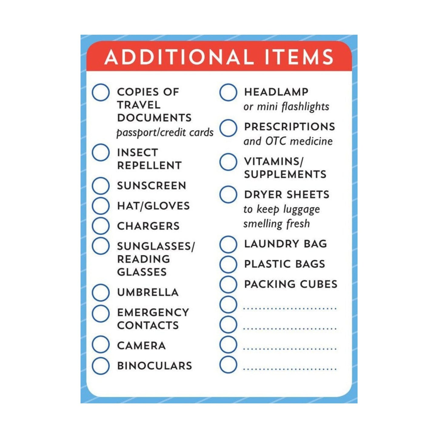 Packing List Note Pad | 60 Tearable Sheets 6" x 9" Stationery List Pad