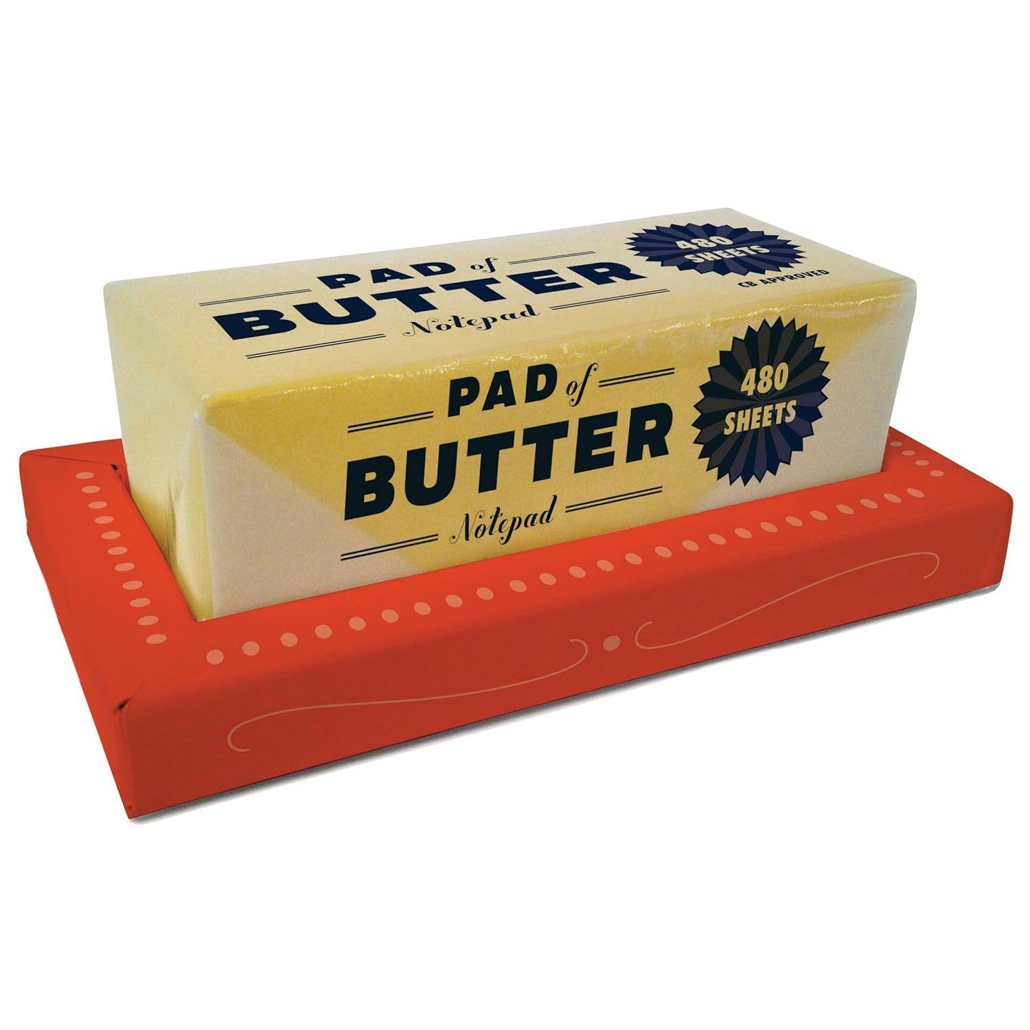 Pad of Butter Non-stick Notepad | Stationery Butter Shaped Desk Pad | 480 sheets