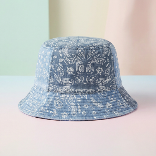 Paisley Patchwork Bucket Hat | Reversible Trendy Spring & Summer Hat
