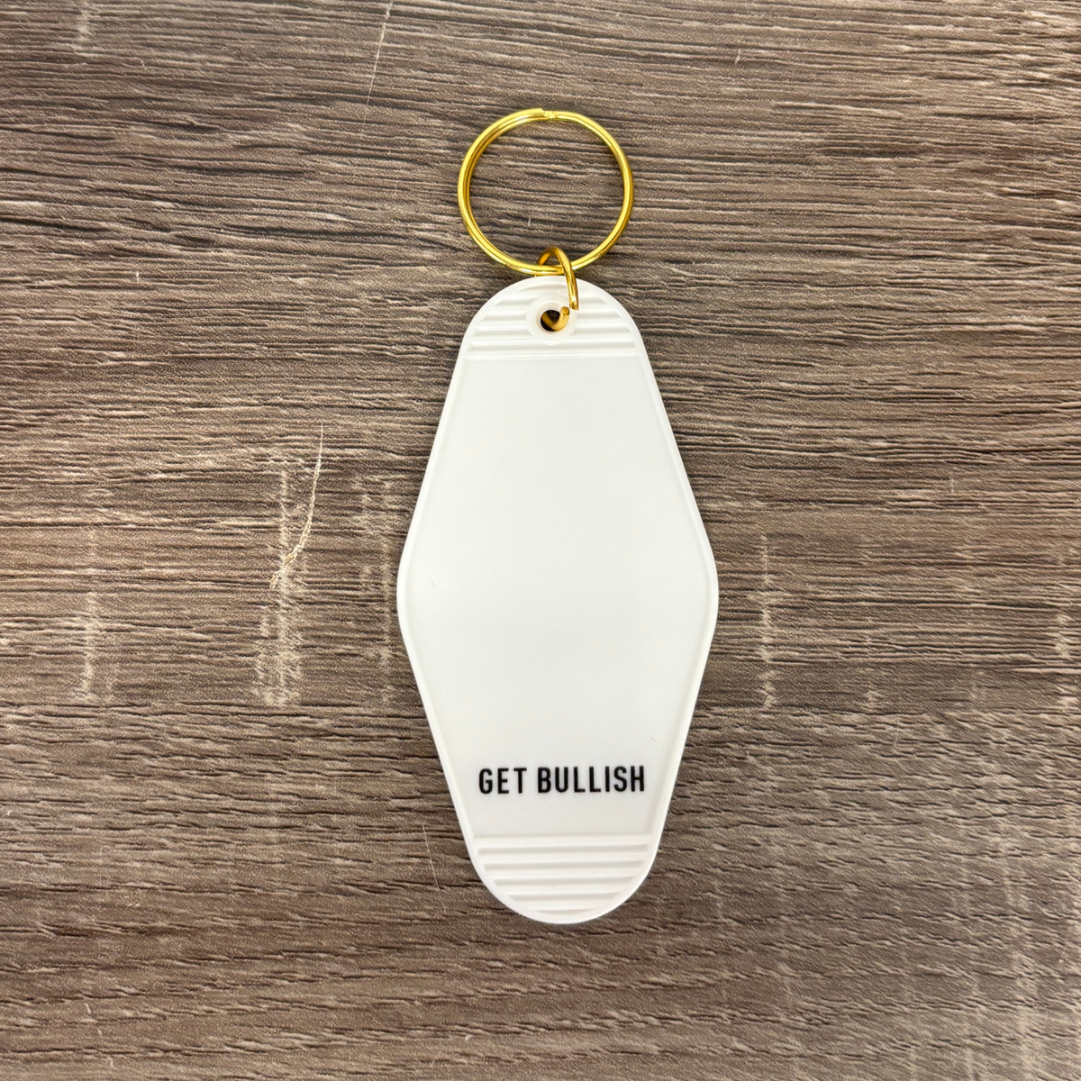 May Whatever You Wish Come Back To You Like A Boomerang Motel Style Keychain in White