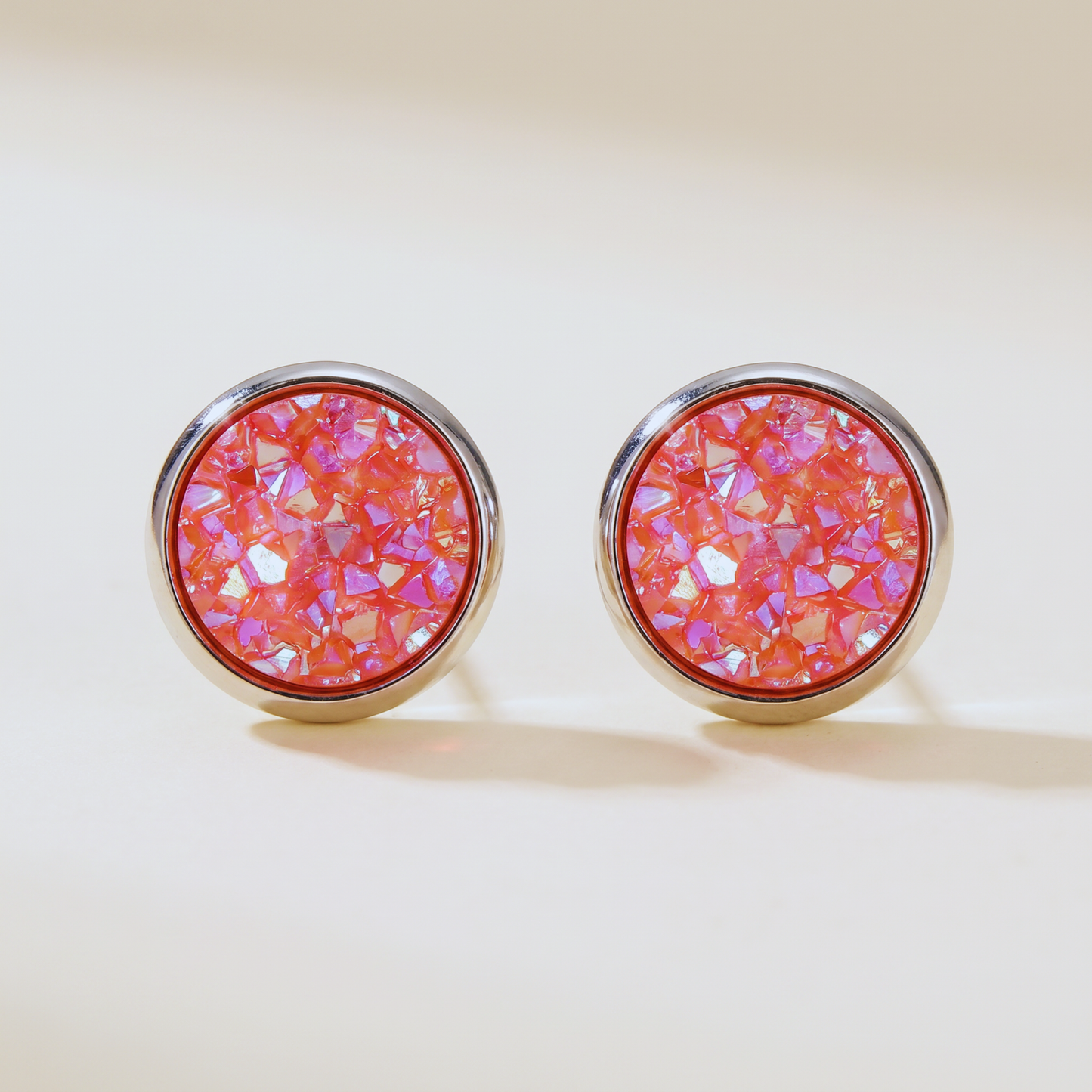 Druzy Stud Earrings | Crystal Sparkle Studs in 4 Colors
