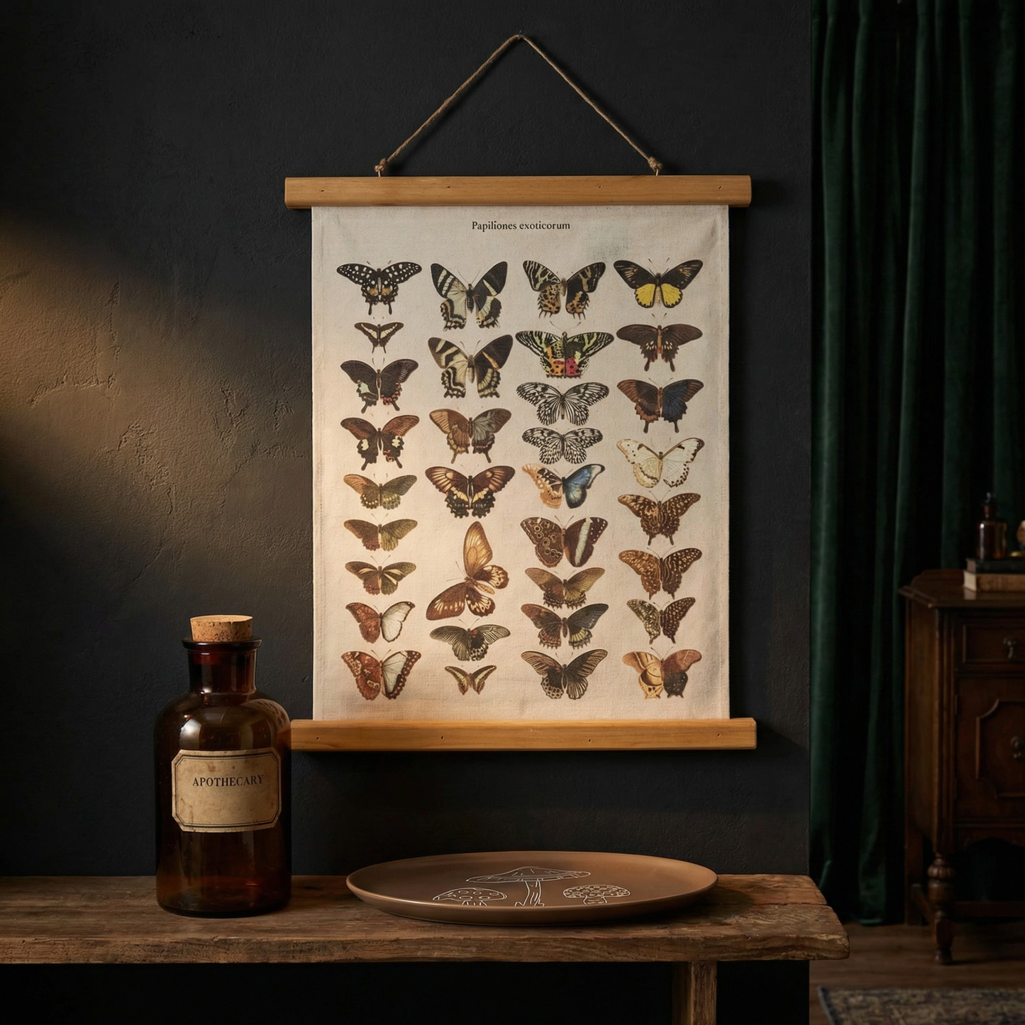 Papiliones Exoticorum Butterfly Print Decorative Canvas Wall Decor | 15.75" x 19.25"