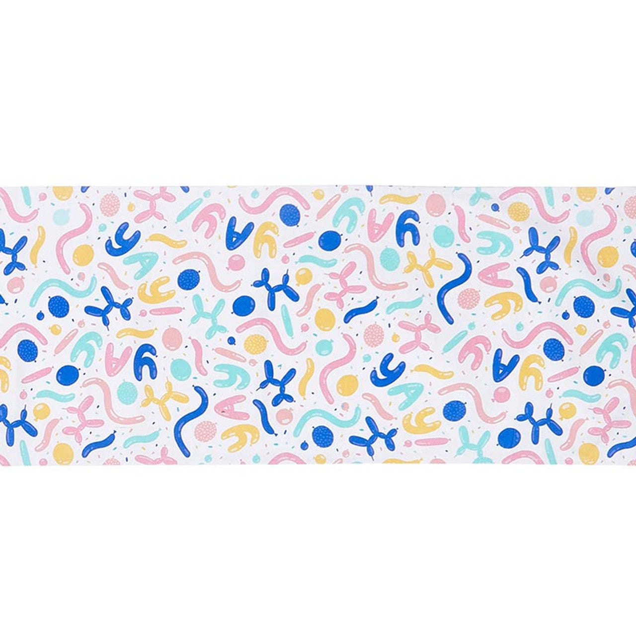 Party Animal Fabric Table Runner | Colored Balloon Animal Design | 13" x 70"