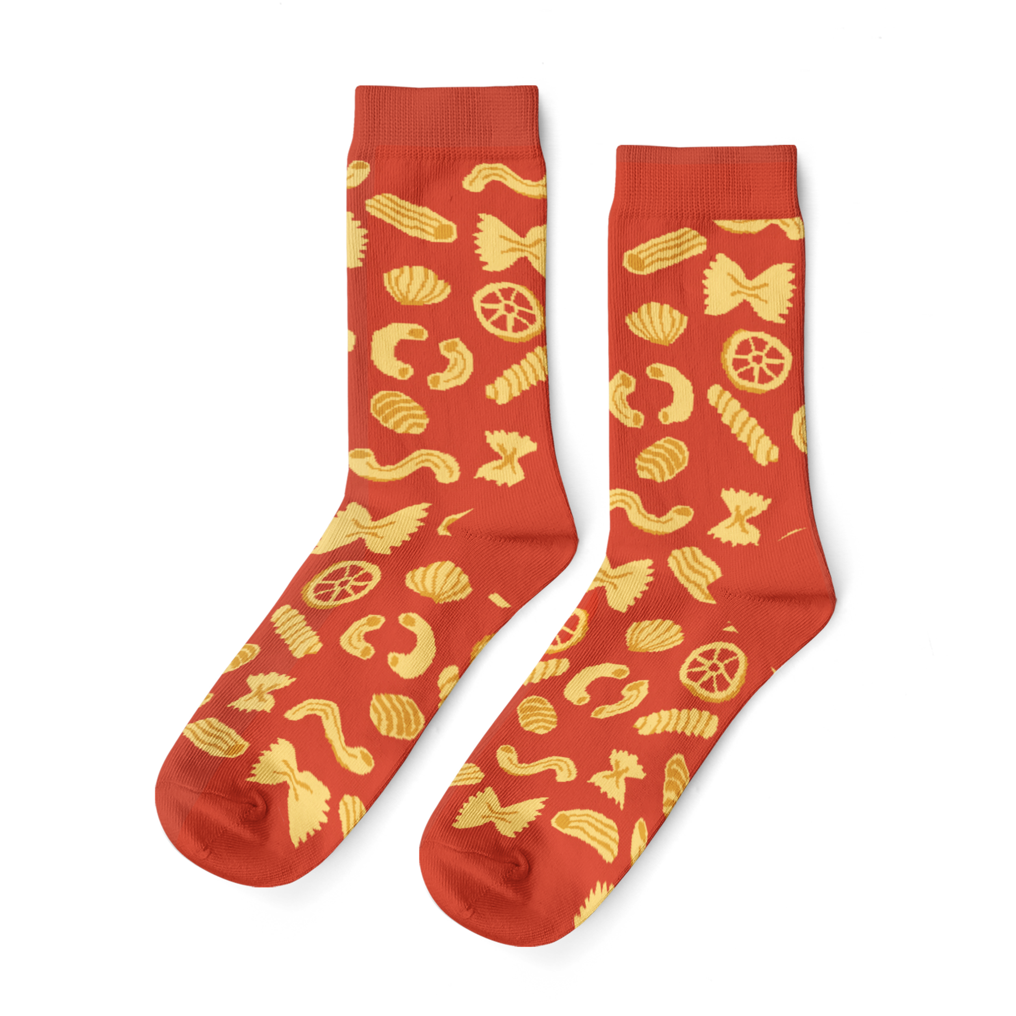 Pasta Small Crew Socks – Fun Foodie Socks with Pasta Shapes – The ...