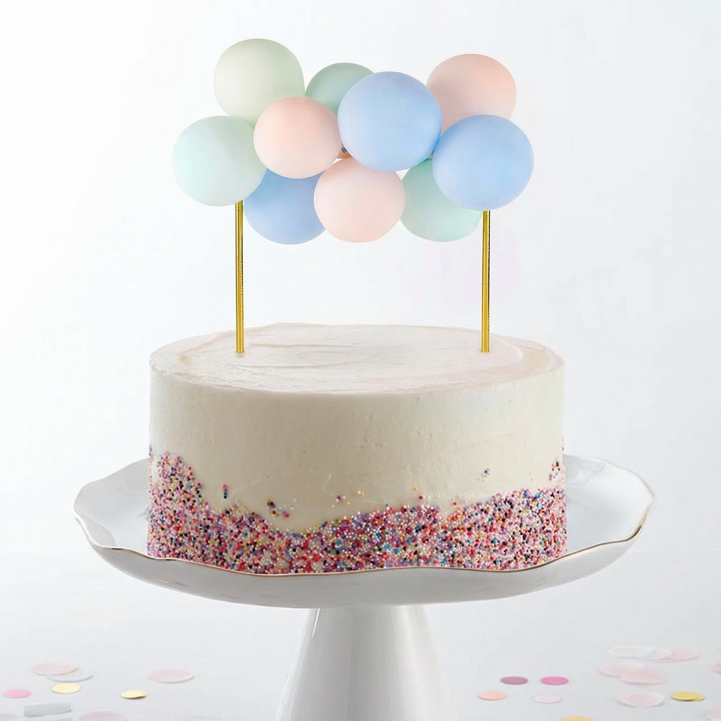 Pastel Balloon Cake Topper | Mini Balloon Garland Cake Decoration