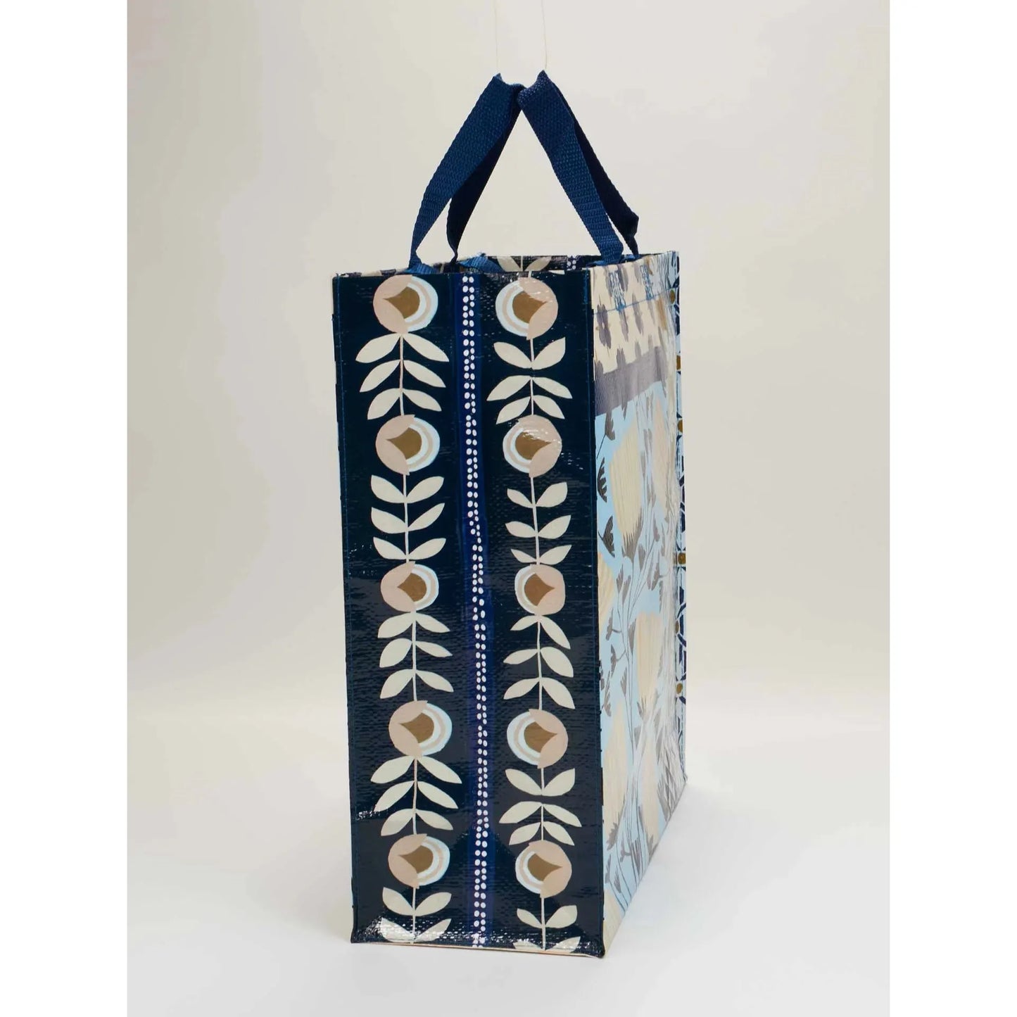 Patchwork Shopper Tote Bag | Post Consumer Material Shopping Bag | 16" x 15" | BlueQ at GetBullish