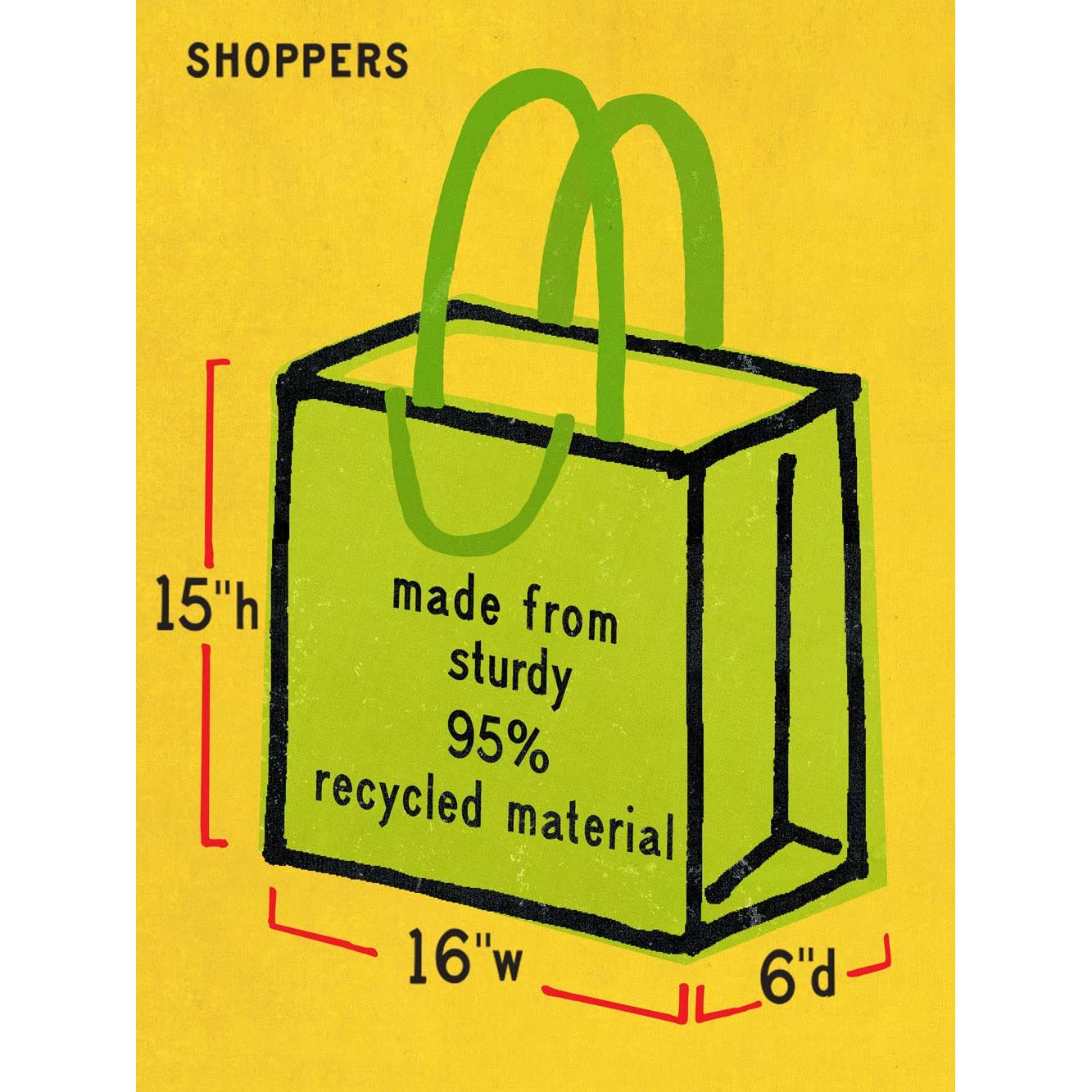 Awesome Cat Shopper Tote Bag | Feline Cat Lover Shopping Bag | 16" x 15" | BlueQ at GetBullish