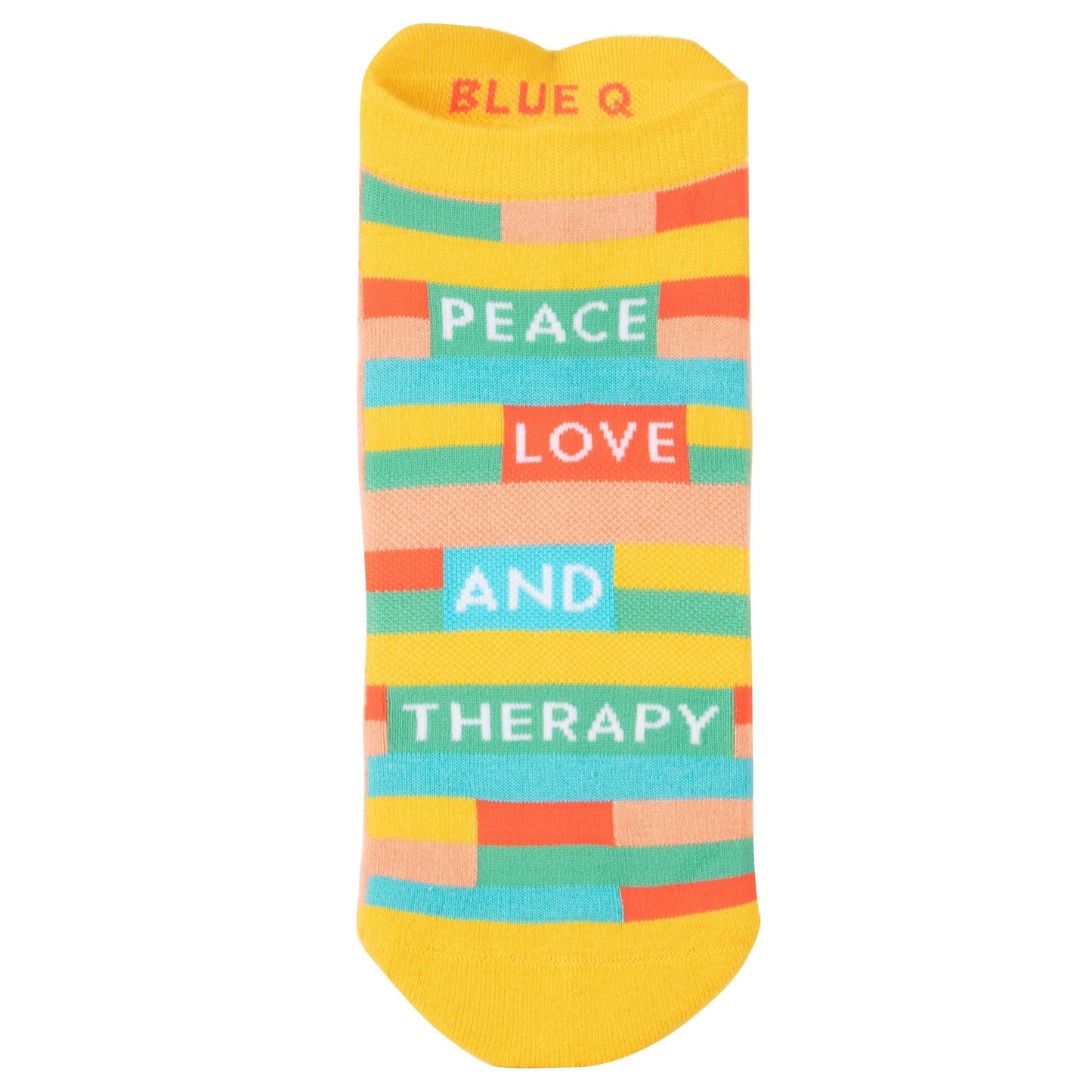 Peace Love and Therapy Women's or Unisex Sneaker Socks [2 Size Options] | BlueQ at GetBullish