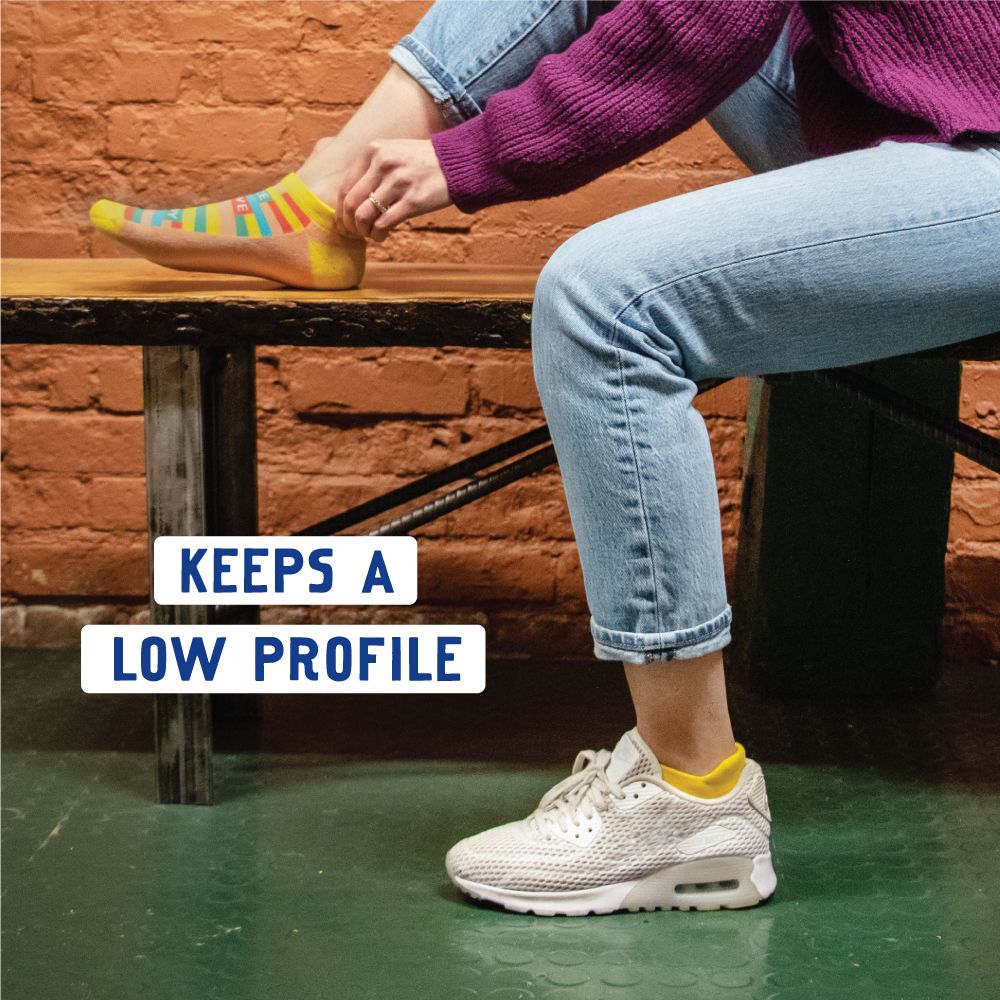Peace Love and Therapy Women's or Unisex Sneaker Socks [2 Size Options] | BlueQ at GetBullish
