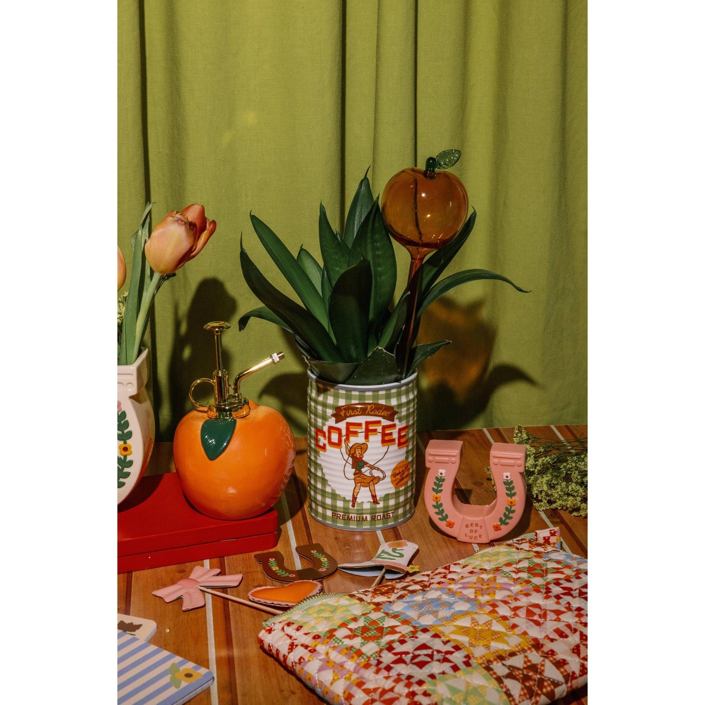 Peach Watering Globes | Self-Watering Plant Globes Set of 2-Ban.do-The Bullish Store