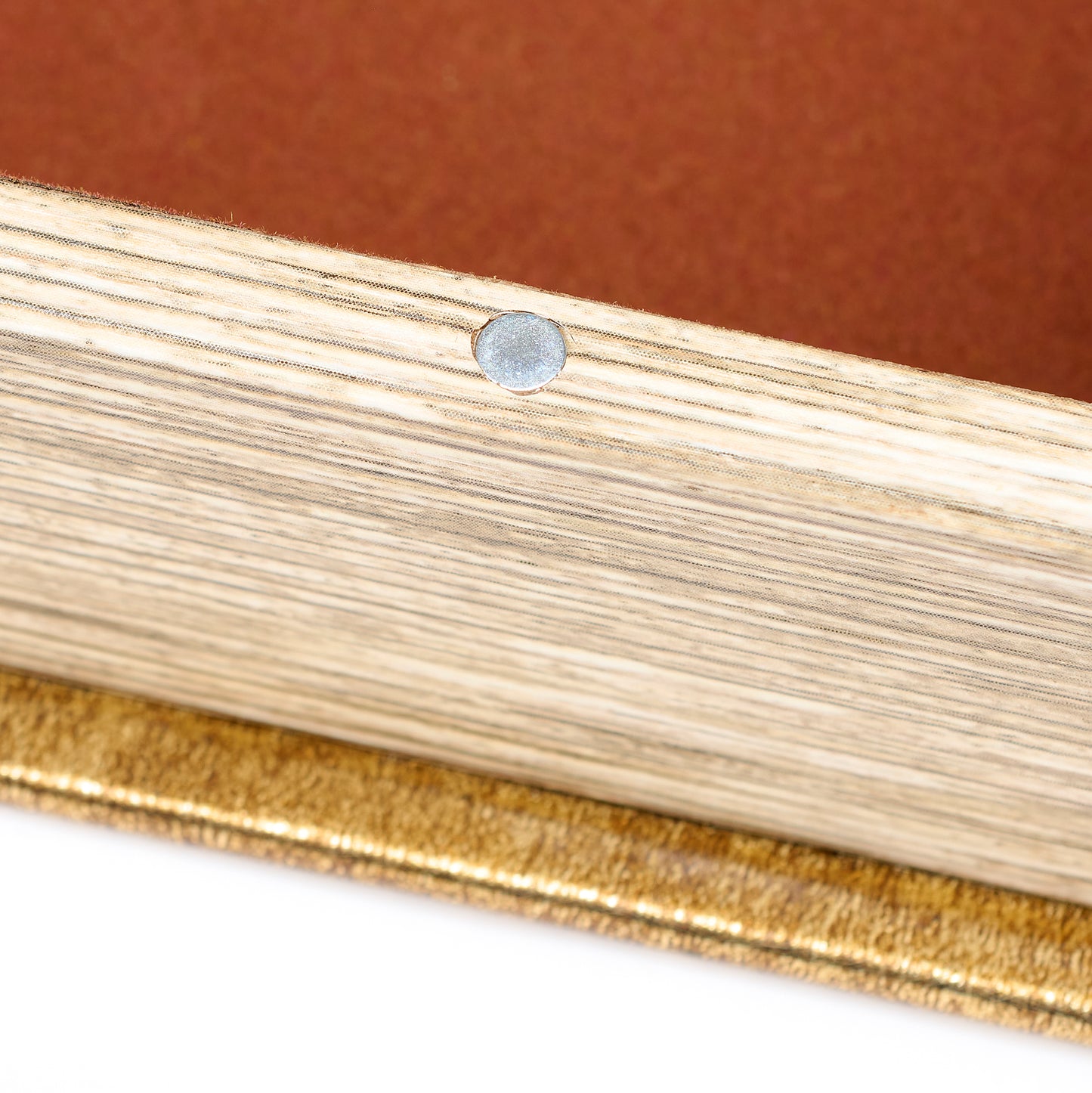 Peacock Metallic Gold Vintage Book Box | Faux Leather Wrap Book Shaped Storage Stash Trinket Box