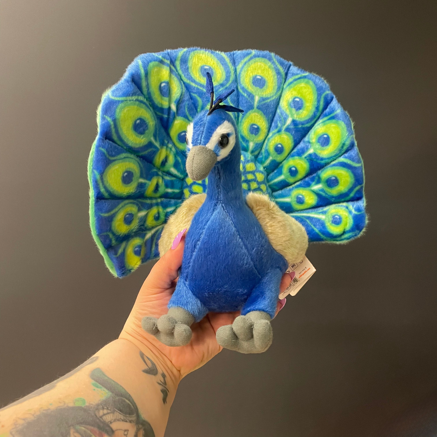 Peacock Stuffed Animal 12" | Cuddlekins Peacock Plush by Wild Republic