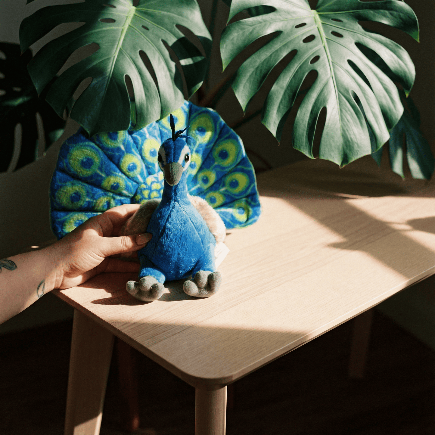 Peacock Stuffed Animal 12" | Cuddlekins Peacock Plush by Wild Republic