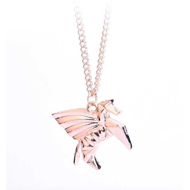 Pegasus Geometric Pendant Necklace in a Gift Box | Gold or Rose Gold)