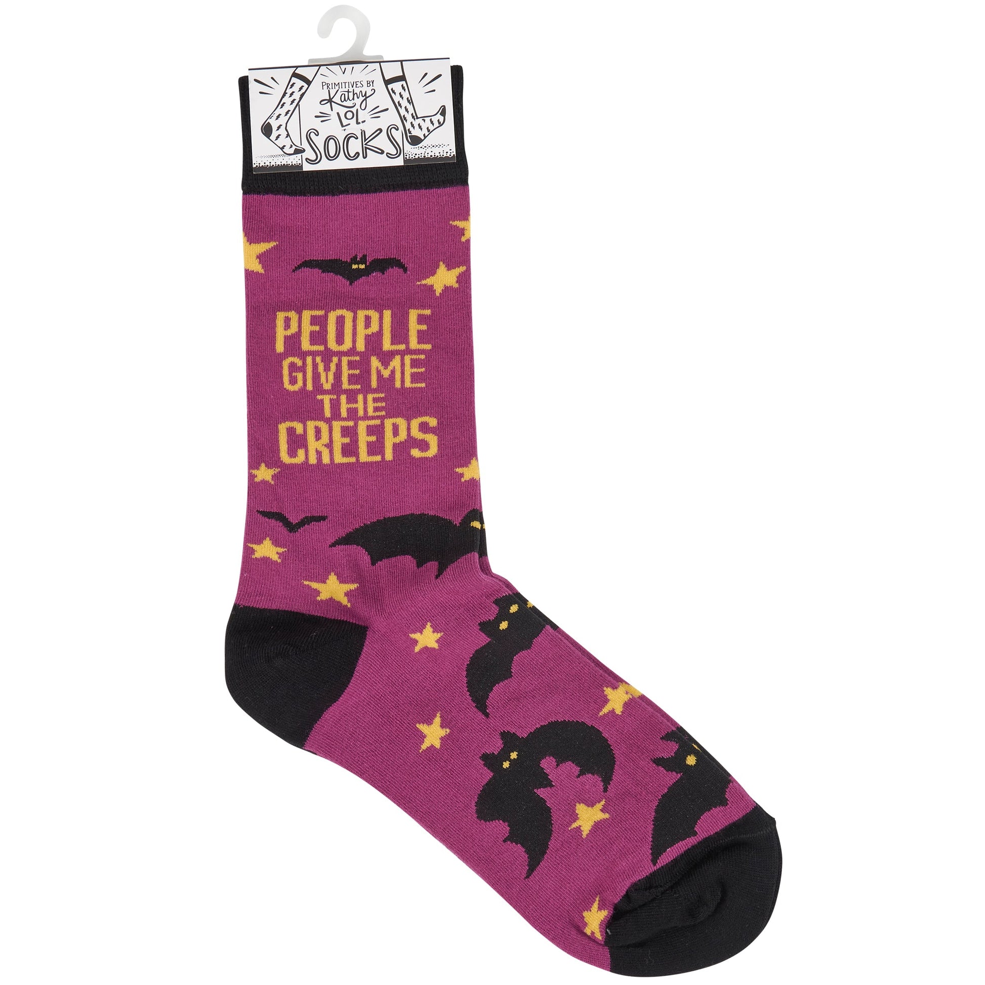 People Give Me The Creeps Socks | Halloween Themed Novelty Socks