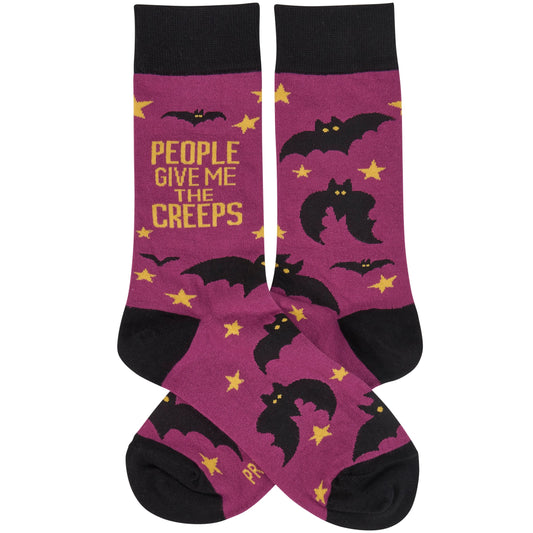 People Give Me The Creeps Socks | Halloween Themed Novelty Socks