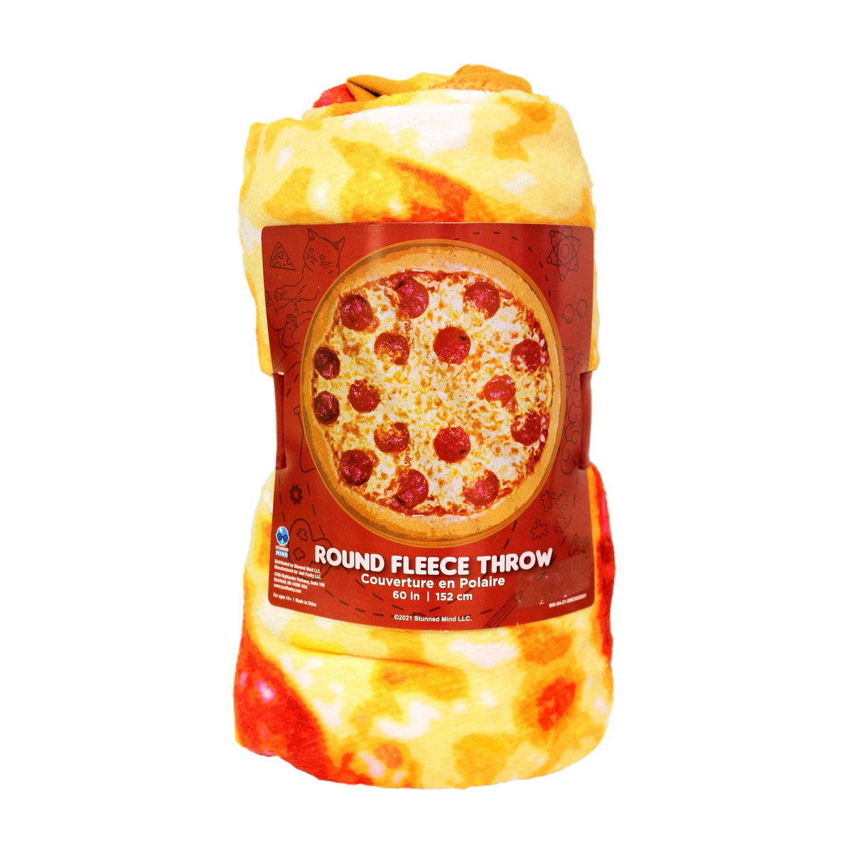 Pepperoni Pizza Round Throw Blanket | 60" Diameter