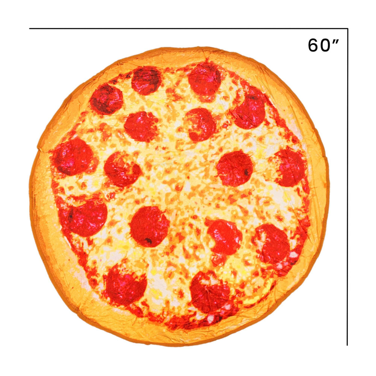 Pepperoni Pizza Round Throw Blanket | 60" Diameter