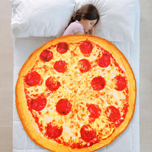 Pepperoni Pizza Round Throw Blanket | 60" Diameter-Toynk Toys-The Bullish Store