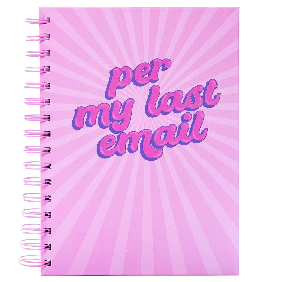 Per My Last Email Spiral Notebook | Groovy Hard Cover Journal – The ...