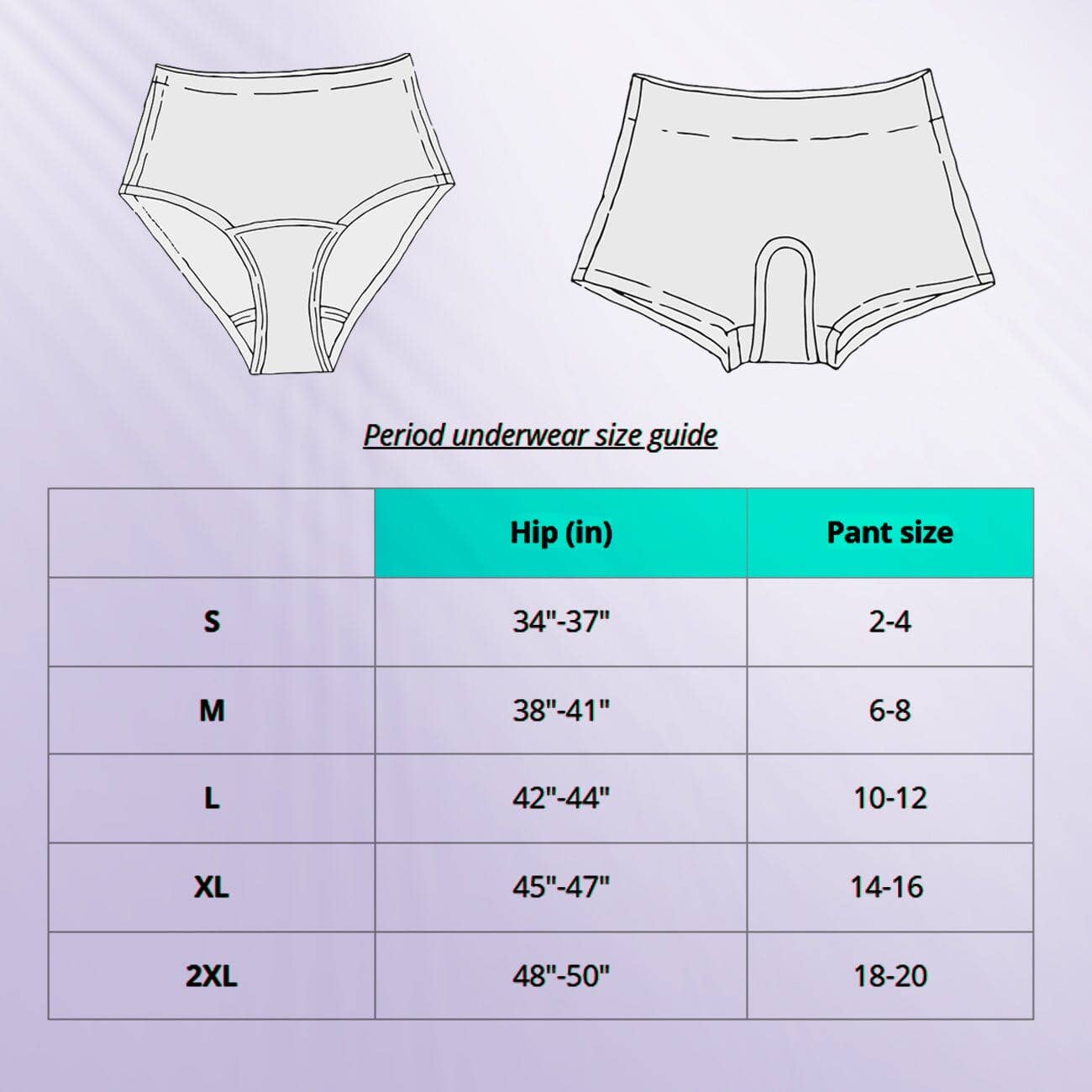 Period Underwear in Boy Shorts or High Rise Style [Available in SM-2XL]