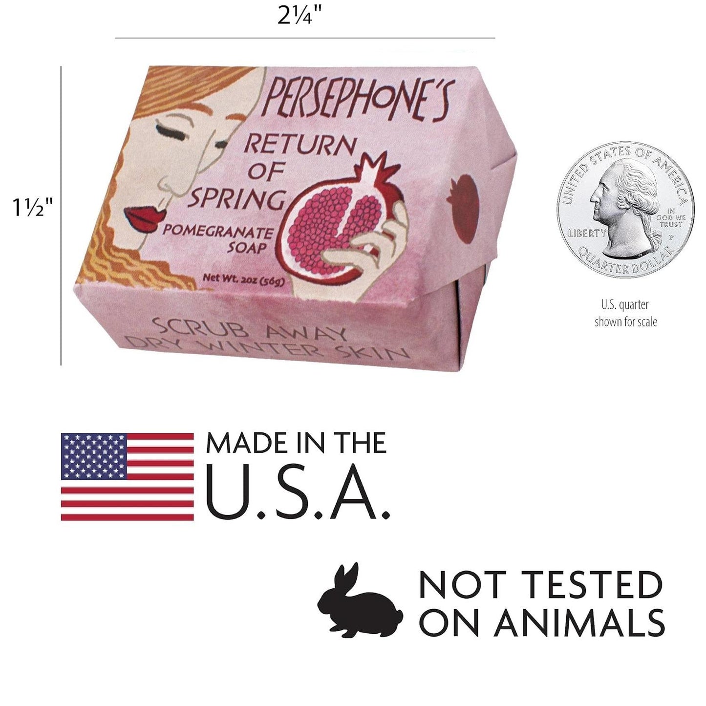 Persephone’s Return of Spring Mini Bar Soap | Pomegranate Exfoliating Soap