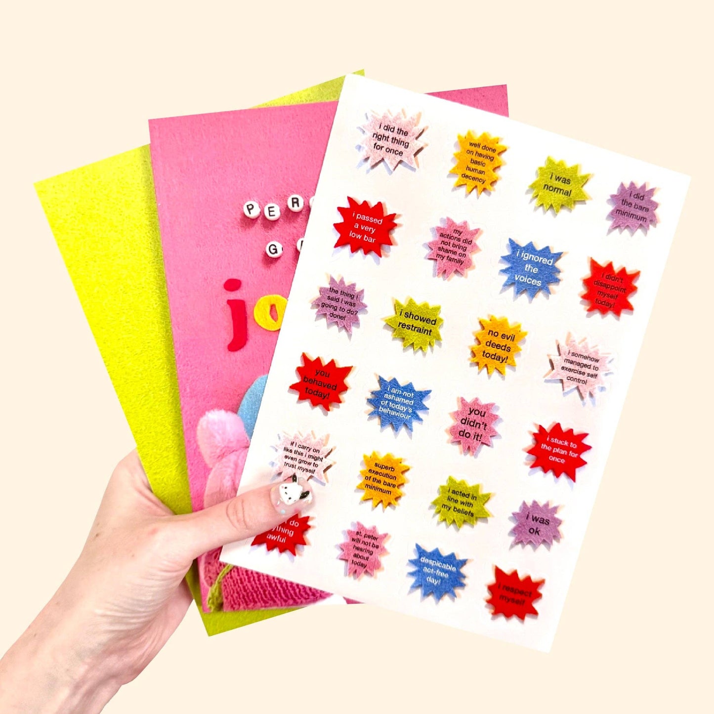 Personal Growth Journal in Pink with Sticker Sheet