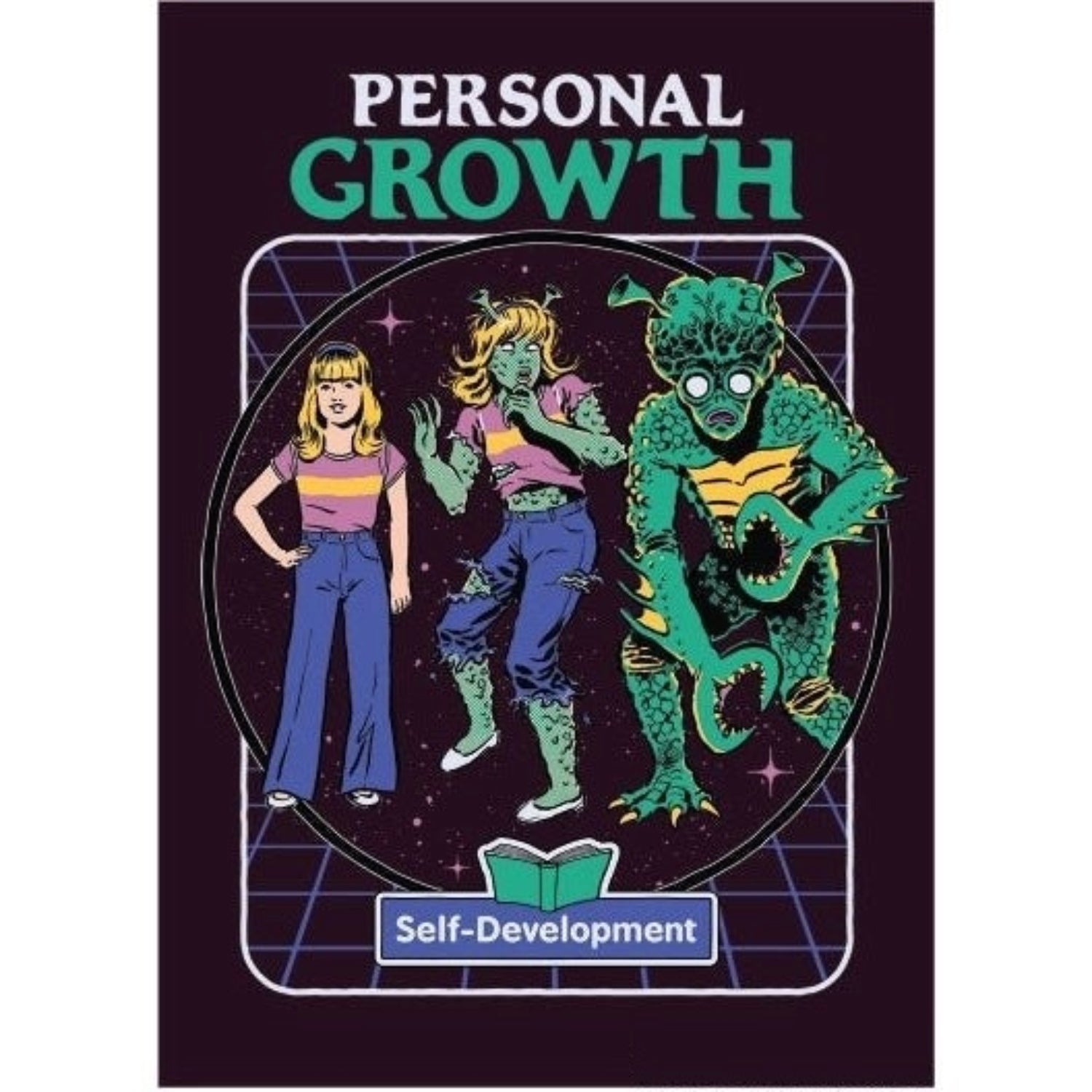 Personal Growth Self-Development Fridge Magnet | '80s Children's Book Style Satirical Art by Steven Rhodes | 2.5" X 3.5"-Ephemera-The Bullish Store