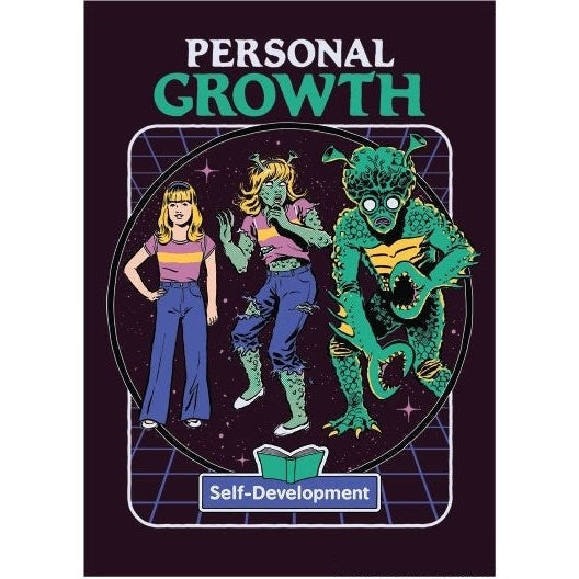 Personal Growth Self-Development Fridge Magnet | '80s Children's Book Style Satirical Art by Steven Rhodes