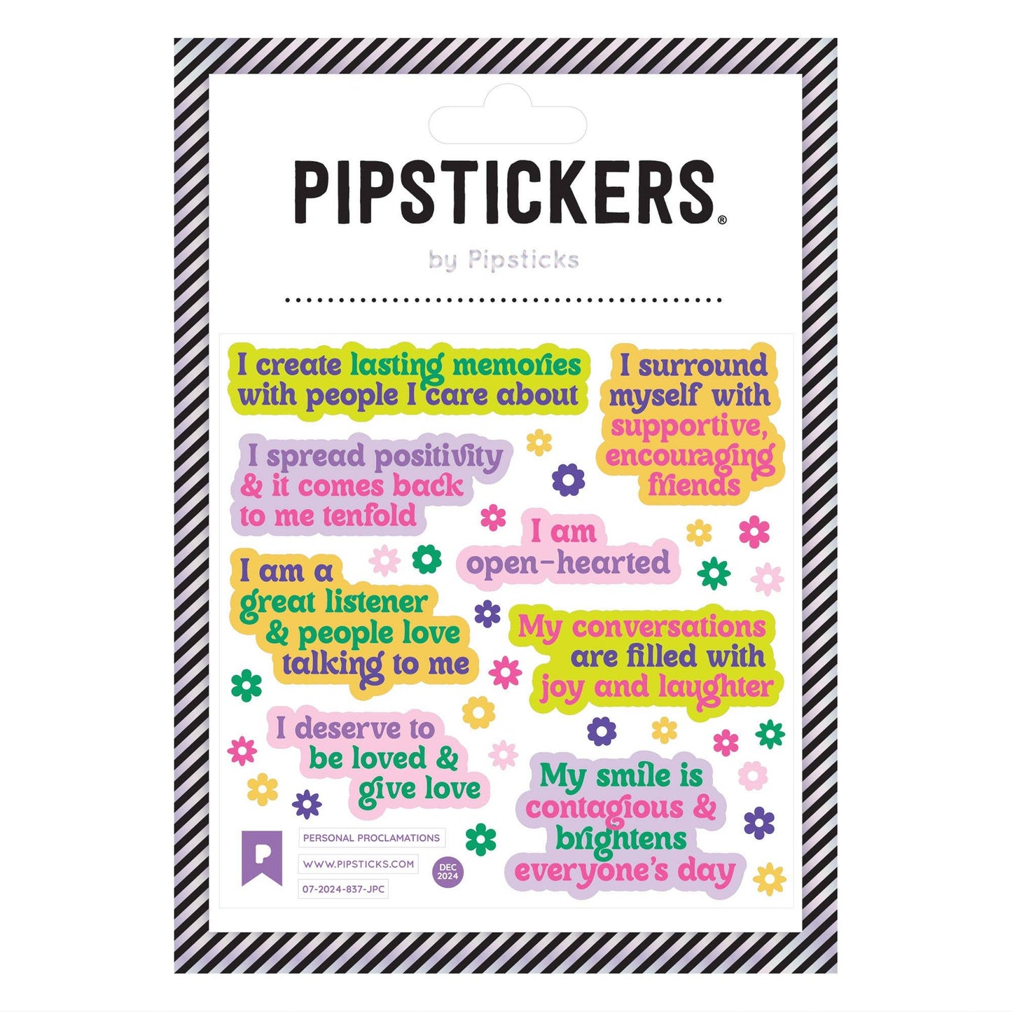 Personal Proclamations Stickers | Self Declarations Decorative Decals | Sticker Lovers Collection