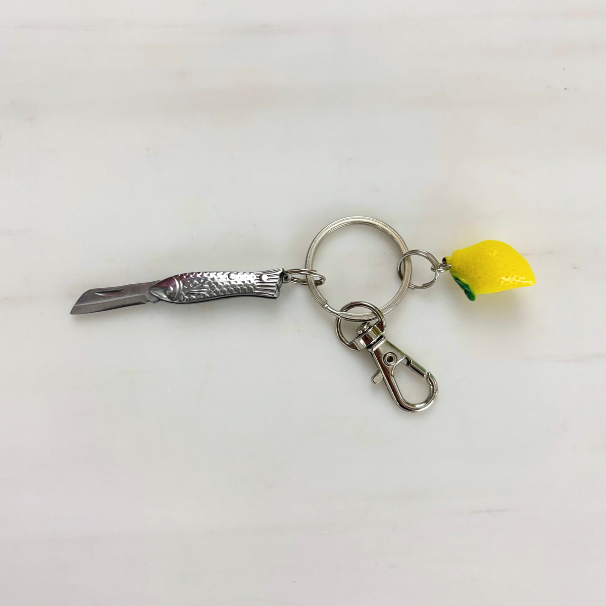 Petite Sardine Knife Keychain | Coastal Mediterranean Bag Charm-GetBullish-The Bullish Store