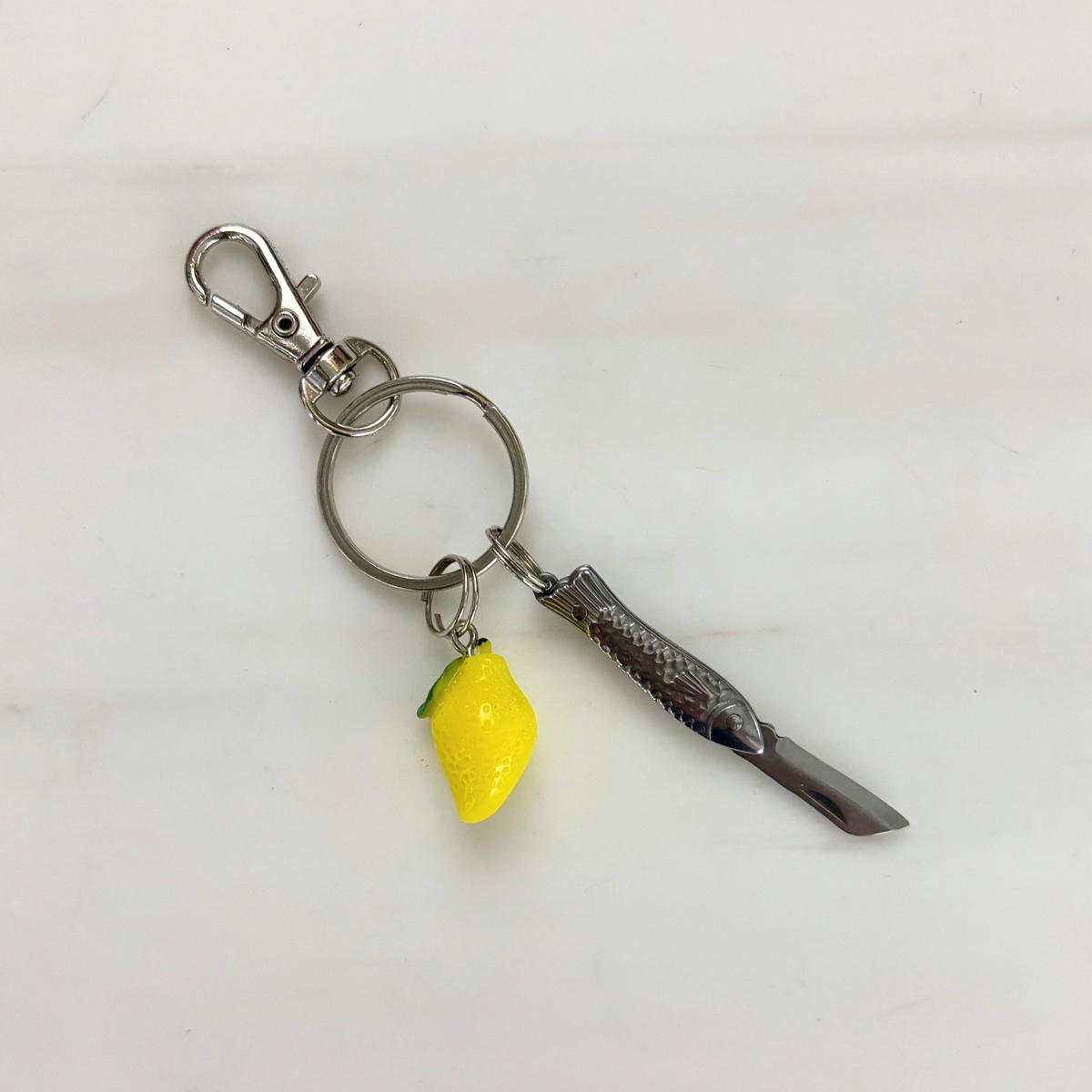 Petite Sardine Knife Keychain | Coastal Mediterranean Bag Charm-GetBullish-The Bullish Store
