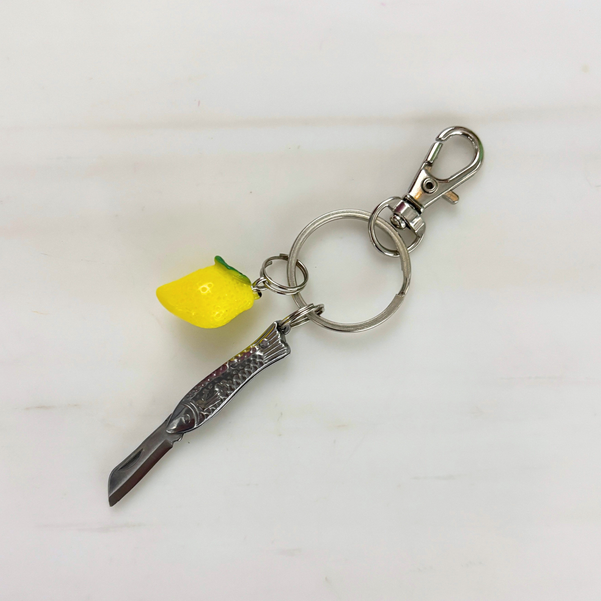 Petite Sardine Knife Keychain | Coastal Mediterranean Bag Charm-GetBullish-The Bullish Store