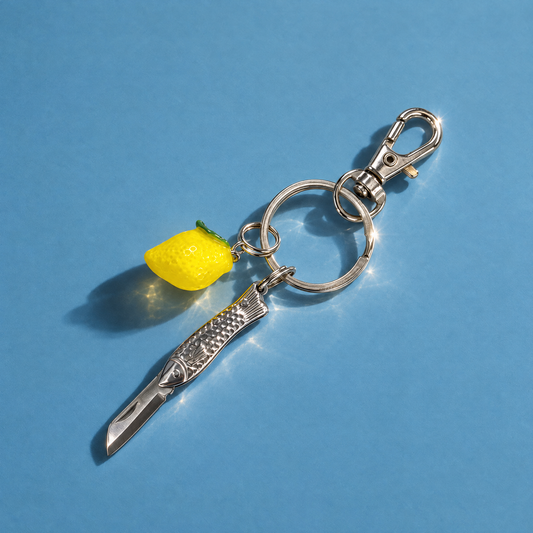 Petite Sardine Knife Keychain | Coastal Mediterranean Bag Charm-GetBullish-The Bullish Store