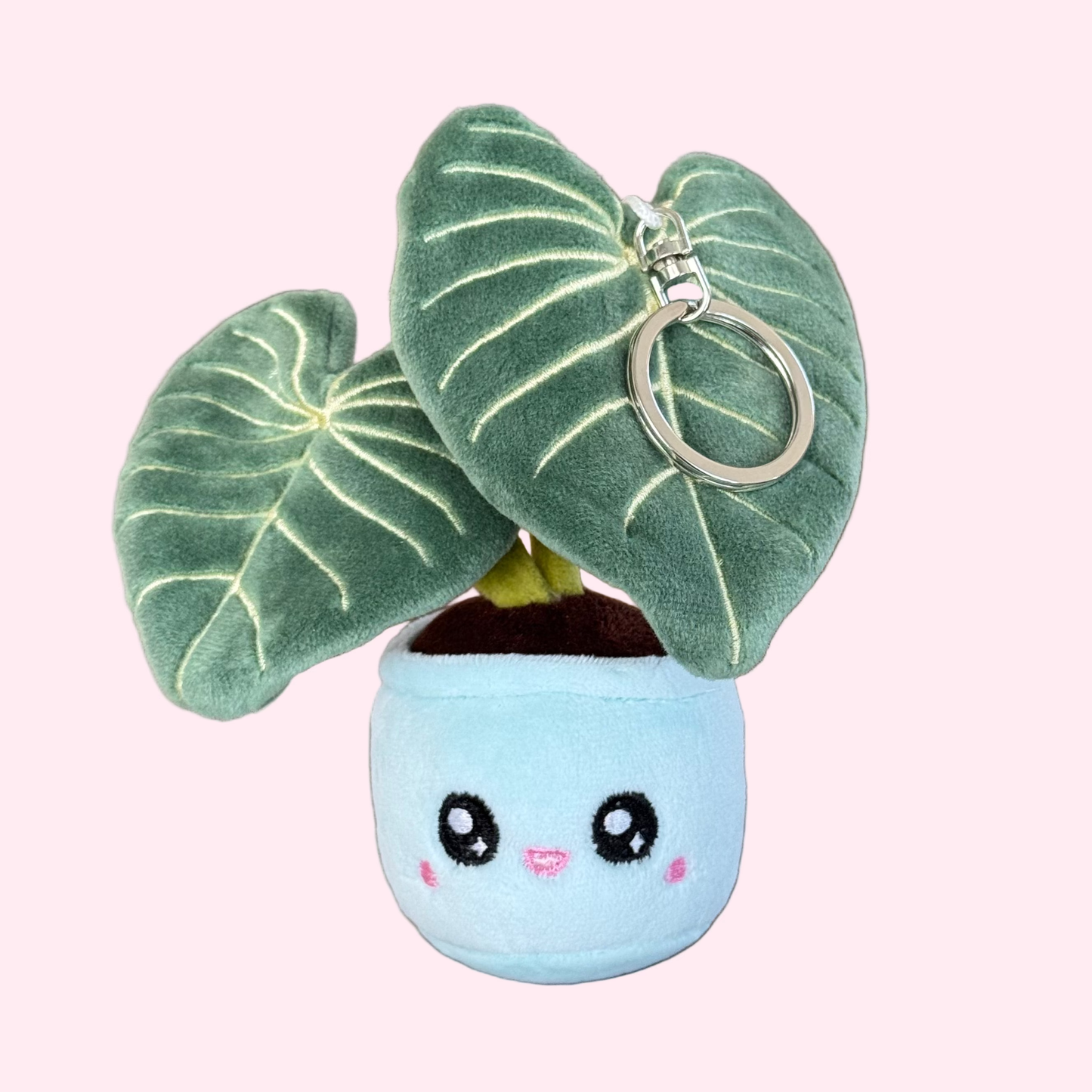 Philodendron Gloriosum Plush Keychain | 5″ Rare Houseplant Bag Charm