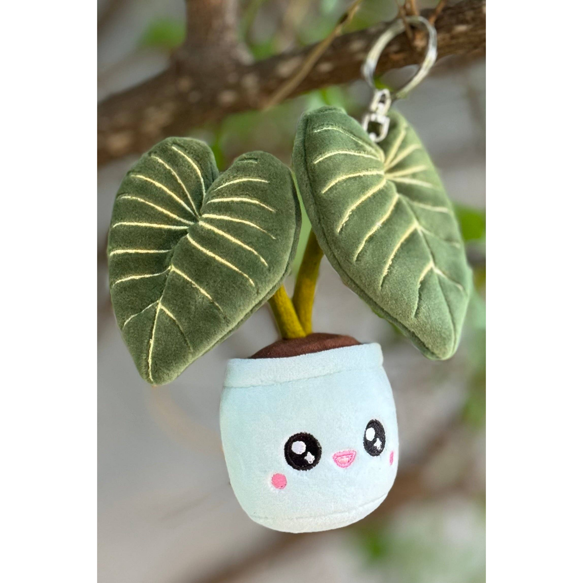 Philodendron Gloriosum Plush Keychain | 5″ Rare Houseplant Bag Charm-Blushiez-The Bullish Store